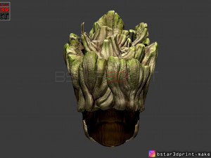 groot mask - guardians of the galaxy - marvel comics cosplay 3d print model Model Cetak 3D