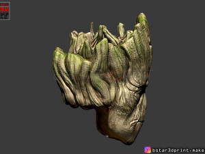 groot mask - guardians of the galaxy - marvel comics cosplay 3d print model Model Cetak 3D