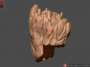 groot mask - guardians of the galaxy - marvel comics cosplay 3d print model Model Cetak 3D
