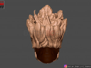 groot mask - guardians of the galaxy - marvel comics cosplay 3d print model Model Cetak 3D