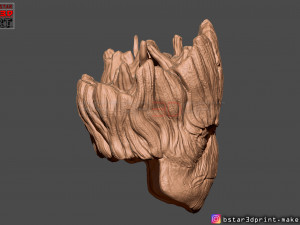 groot mask - guardians of the galaxy - marvel comics cosplay 3d print model Model Cetak 3D