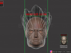 groot mask - guardians of the galaxy - marvel comics cosplay 3d print model Model Cetak 3D