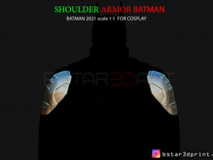pauldron armor -batman shoulder armor 2021 - robert pattinson 3d print model 3D Print Model