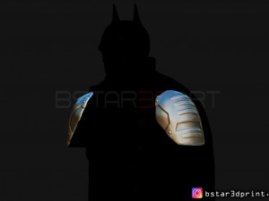 pauldron armor -batman shoulder armor 2021 - robert pattinson 3d print model Modello di stampa 3D
