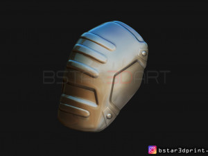 pauldron armor -batman shoulder armor 2021 - robert pattinson 3d print model Modello di stampa 3D