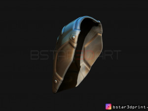 pauldron armor -batman shoulder armor 2021 - robert pattinson 3d print model Modello di stampa 3D