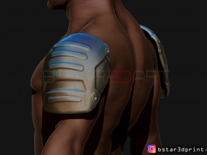 pauldron armor -batman shoulder armor 2021 - robert pattinson 3d print model Modello di stampa 3D