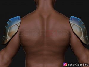 pauldron armor -batman shoulder armor 2021 - robert pattinson 3d print model Modello di stampa 3D