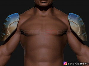 pauldron armor -batman shoulder armor 2021 - robert pattinson 3d print model Modello di stampa 3D