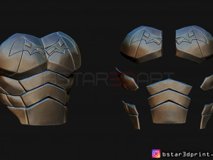 batman armor - batman 2021 - robert pattinson 3d print model 3Dプリントモデル
