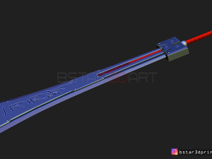 hardedge sword cloud - final fantasy vii remake 3d print model Modèles 3D en vedette