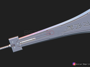 hardedge sword cloud - final fantasy vii remake 3d print model Modèles 3D en vedette