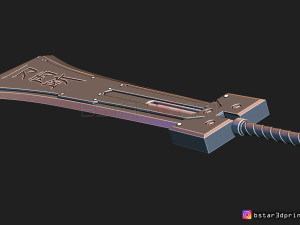 hardedge sword cloud - final fantasy vii remake 3d print model Modèles 3D en vedette