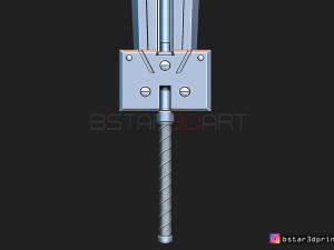 hardedge sword cloud - final fantasy vii remake 3d print model Modèles 3D en vedette