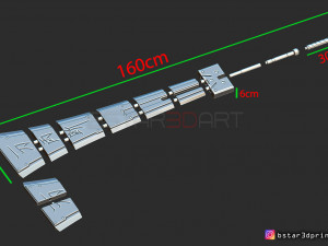 hardedge sword cloud - final fantasy vii remake 3d print model Modèles 3D en vedette