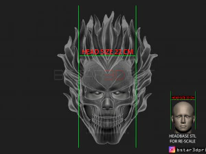 ghost rider mask -agents of shield - marvel comics 3d print model 3D Print Model