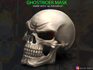 Hayalet S&uuml;r&uuml;c&uuml; Maskesi -Danny Ketch - Marvel Comics 3D baskı modeli 3D Baskı Modeli