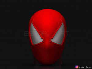 scarlet spider mask -spider man helmet - marvel comics 3d print model 3Dプリントモデル