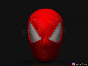 scarlet spider mask -spider man helmet - marvel comics 3d print model 3D Print Model
