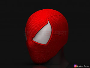 scarlet spider mask -spider man helmet - marvel comics 3d print model 3D Print Model
