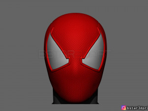 scarlet spider mask -spider man helmet - marvel comics 3d print model 3Dプリントモデル