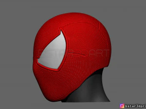 scarlet spider mask -spider man helmet - marvel comics 3d print model 3D Print Model