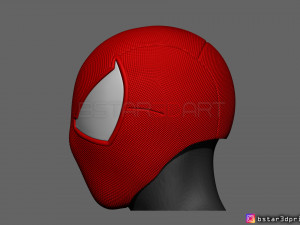 scarlet spider mask -spider man helmet - marvel comics 3d print model 3Dプリントモデル
