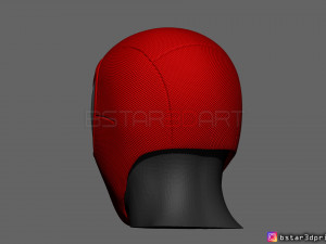 scarlet spider mask -spider man helmet - marvel comics 3d print model 3Dプリントモデル