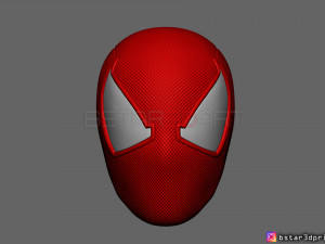 scarlet spider mask -spider man helmet - marvel comics 3d print model 3Dプリントモデル