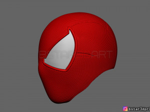 scarlet spider mask -spider man helmet - marvel comics 3d print model 3Dプリントモデル