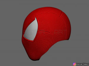 scarlet spider mask -spider man helmet - marvel comics 3d print model 3D Print Model