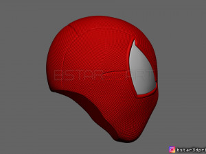 scarlet spider mask -spider man helmet - marvel comics 3d print model 3Dプリントモデル