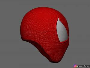 scarlet spider mask -spider man helmet - marvel comics 3d print model 3D Print Model
