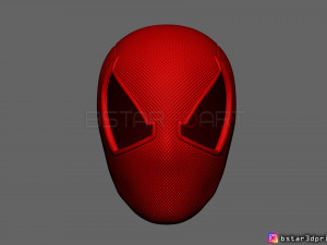 scarlet spider mask -spider man helmet - marvel comics 3d print model 3Dプリントモデル
