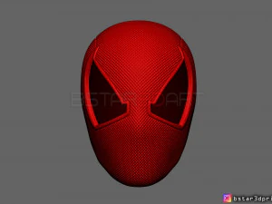 scarlet spider mask -spider man helmet - marvel comics 3d print model 3D Print Model