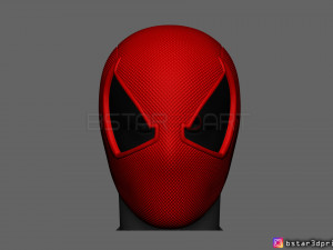 scarlet spider mask -spider man helmet - marvel comics 3d print model 3Dプリントモデル
