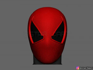 scarlet spider mask -spider man helmet - marvel comics 3d print model 3D Print Model