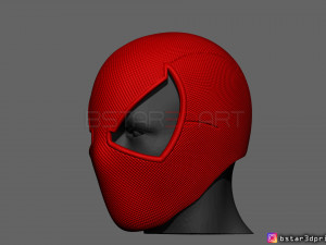 scarlet spider mask -spider man helmet - marvel comics 3d print model 3Dプリントモデル