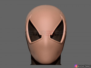 scarlet spider mask -spider man helmet - marvel comics 3d print model 3Dプリントモデル