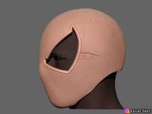 scarlet spider mask -spider man helmet - marvel comics 3d print model 3Dプリントモデル