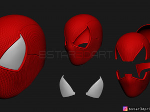 scarlet spider mask -spider man helmet - marvel comics 3d print model 3Dプリントモデル
