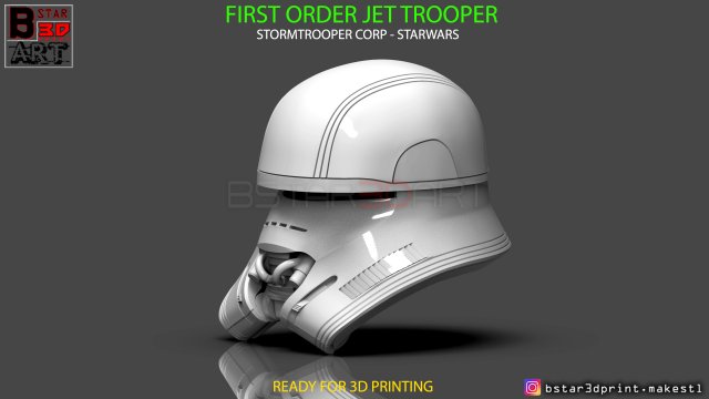first order jet trooper helmet - stormtrooper corp - starwars 3d print model 3D Принт Модель .c4d .max .obj .3ds .fbx .stl .blend 