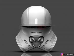 first order jet trooper helmet - stormtrooper corp - starwars 3d print model 3D Принт Модель