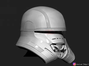 first order jet trooper helmet - stormtrooper corp - starwars 3d print model 3D Принт Модель