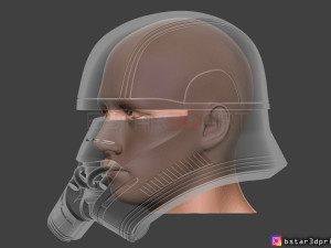 first order jet trooper helmet - stormtrooper corp - starwars 3d print model 3D Принт Модель