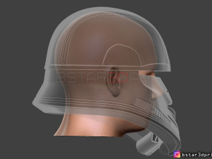 first order jet trooper helmet - stormtrooper corp - starwars 3d print model 3D Принт Модель