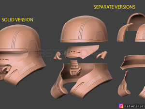 first order jet trooper helmet - stormtrooper corp - starwars 3d print model 3D Принт Модель