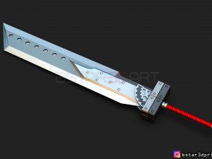 fusion sword cloud - final fantasy vii remake 3d print model 3D Принт Модель