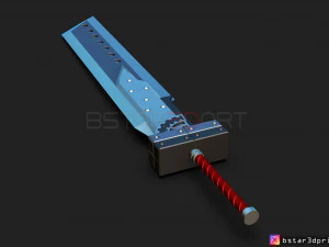 fusion sword cloud - final fantasy vii remake 3d print model 3D Print Model