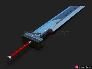 fusion sword cloud - final fantasy vii remake 3d print model 3D Print Model